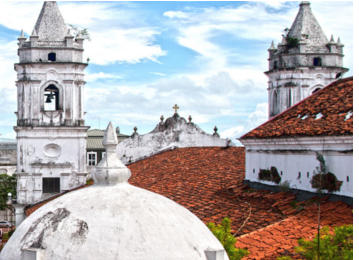 View to the Metroplitan Cathedral from one of the Penthouses at Magnolia Inn in Casco Viejo
